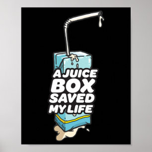 Póster Una caja de jugo salvó mi vida Diabetes masculinos