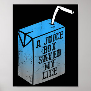Póster Una caja de jugo salvó mi vida T1d Sensibilización