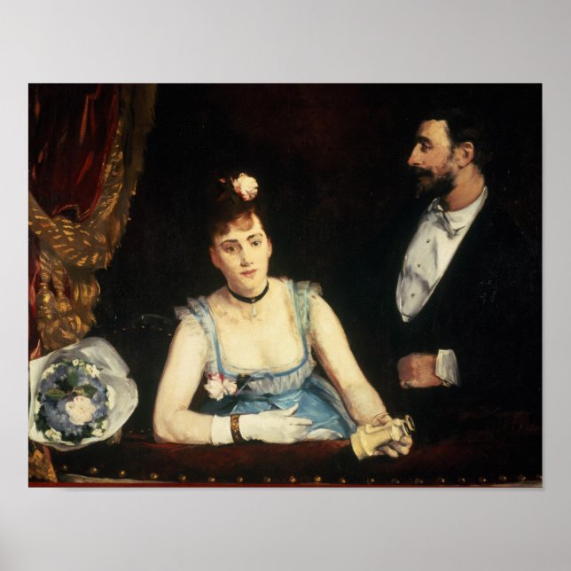 Póster Una caja en el teatro italiano de 1874 (Frente)