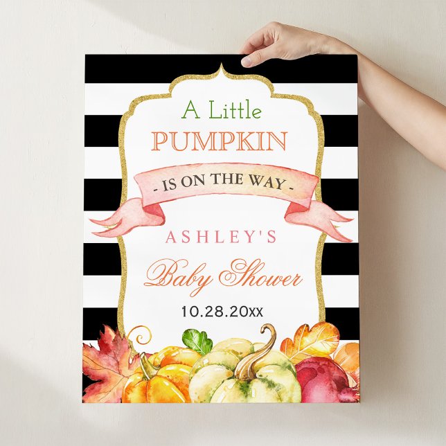 Póster Una calabaza está en camino | RÓTULO BABY SHOWER (Subido por el creador)