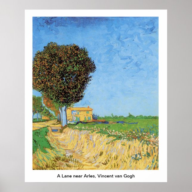 Póster Una calle cerca de Arles, Vincent van Gogh. (Frente)
