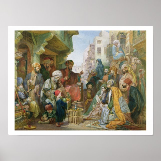 Póster Una calle en El Cairo (con papel) (Frente)