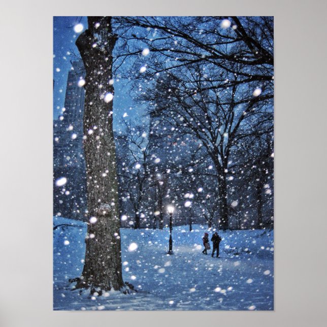 Póster Una caminata nocturna a través de la nieve de invi (Frente)