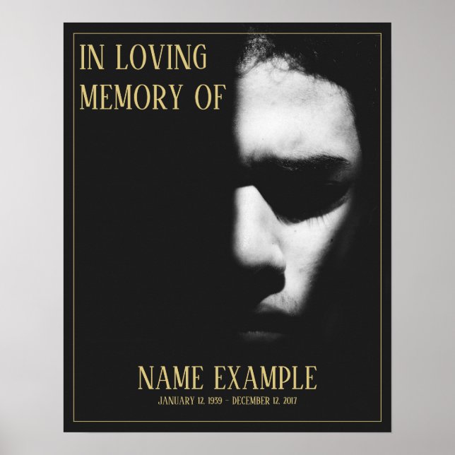 Póster Una cara dormida en medio de la sombra poster (Frente)