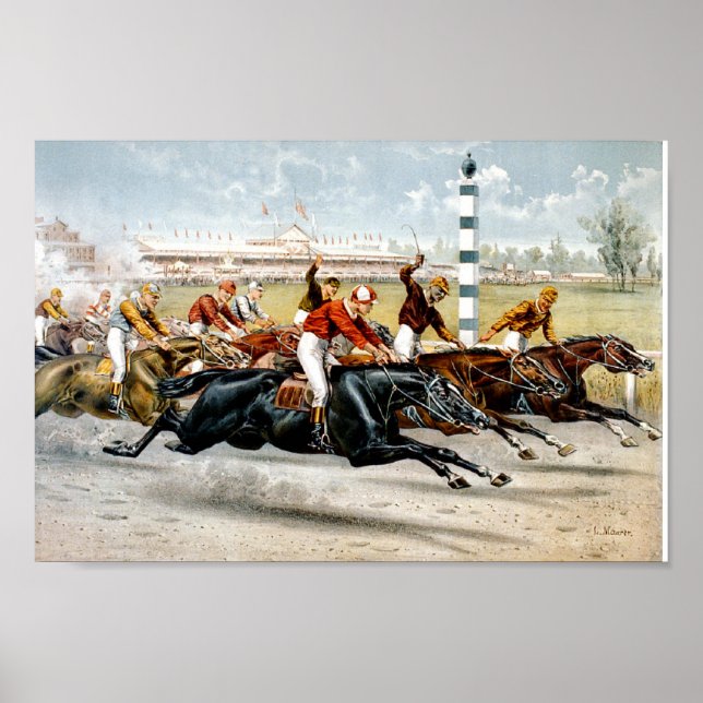 Póster Una Carrera Caliente Desde La Carreras Inicial De  (Frente)