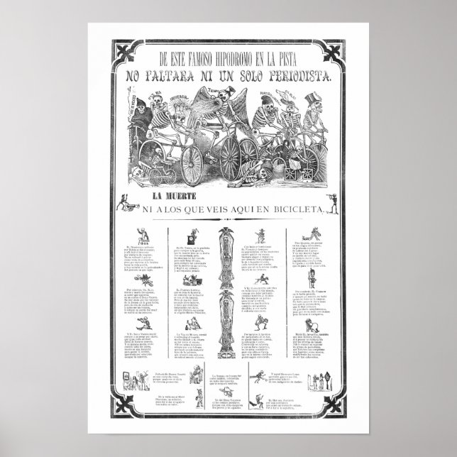 PÓSTER UNA CARRETERA "CALAVERA" DE JOSE GUADALUPE POSADA (Frente)