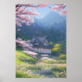Póster Una Casa De Madera Acogedora