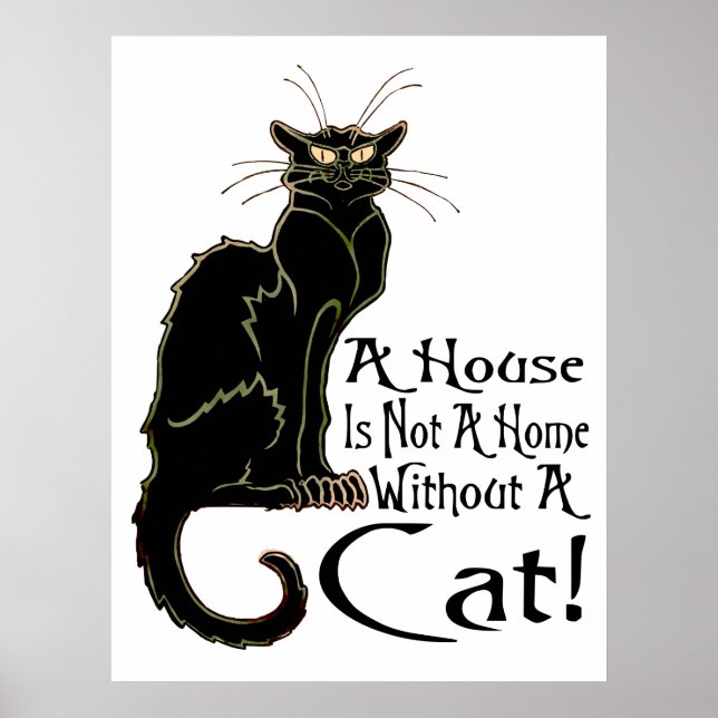Póster "Una Casa No Es Un Hogar Sin Un Gato" - Poster (Frente)