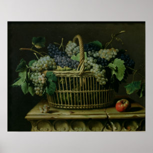 Póster Una cesta de uvas