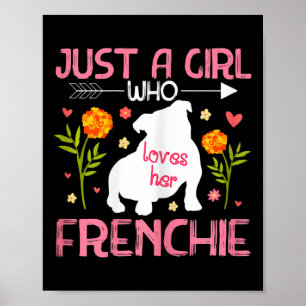 Póster Una Chica que ama su Bulldog francés 2