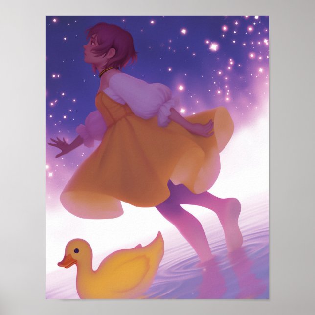 Póster Una Chica y su pato (Frente)