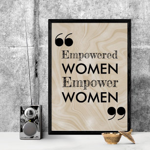 Póster Una cita inspiradora empodera a la tipografía feme