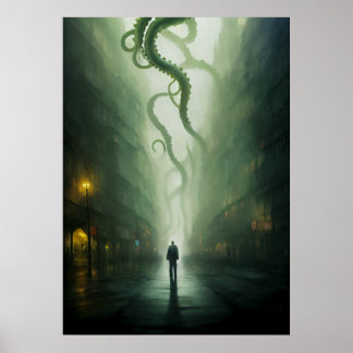 Póster Una ciudad bajo el horror de Cthulhu