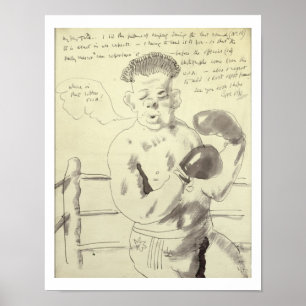 Póster Una colección de ocho ilustró letras a su F