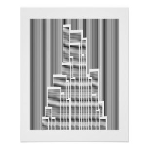 Póster una colmena urbana de la jungla de hormigón