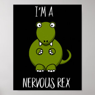 Póster Una comedia de Rex nerviosa Ansiedad Dinosaurio Di