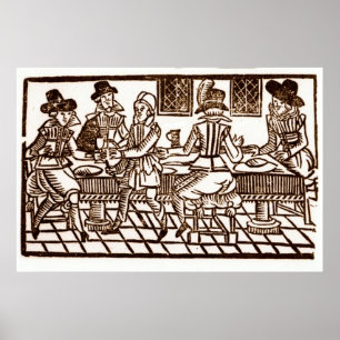Póster Una comida en el mesón