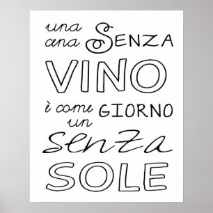 Póster Una comida sin el vino…