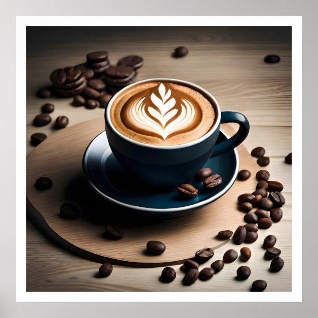 Póster Una copa de café latte para Poster de los amantes  (Frente)