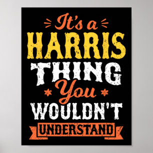 Póster Una cosa Harris que no entenderías del apellido S