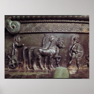 Póster Una cuadriga y un hoplita