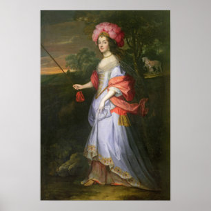 Póster Una dama con traje de mascarada, c.1679