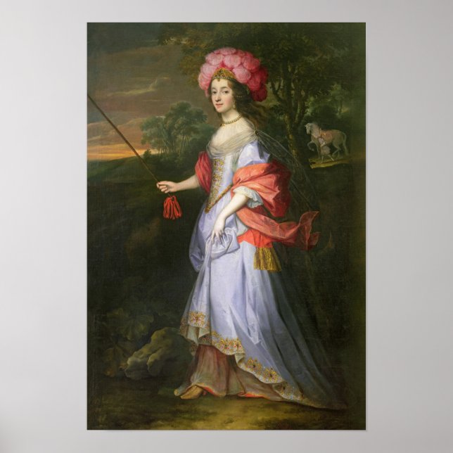 Póster Una dama con traje de mascarada, c.1679 (Frente)