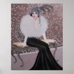 PÓSTER UNA DAMA DE ART DECO MODERNA<br><div class="desc">Pintura original de arte acrílico deco por Dian... ... ..Una mujer muy elegante y femenina de la era art decó sentada en un banco. Un artículo que mejoraría cualquier parte de su hogar. Perfecto para la decoración contemporánea. También es un gran regalo para los amantes de la cosecha.</div>