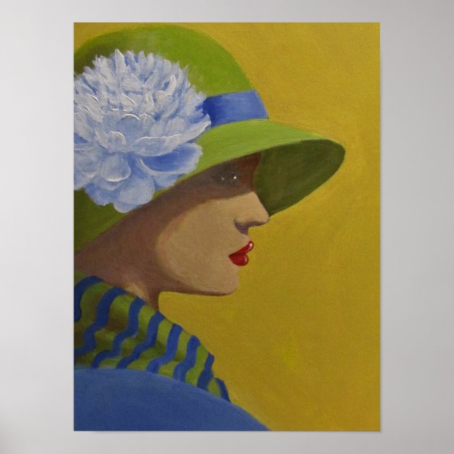 Póster una dama de perfil (Frente)