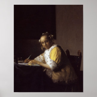 Póster Una dama escribiendo