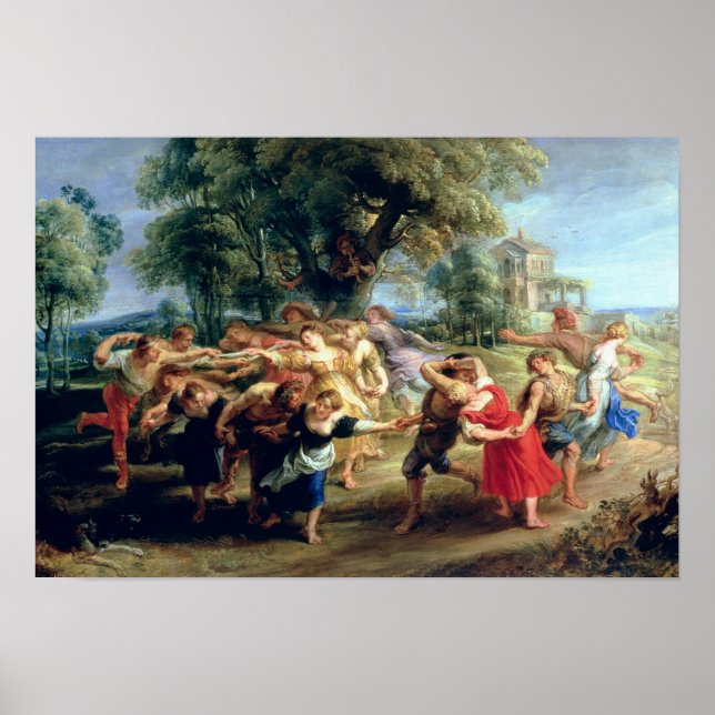 Póster Una danza campesina, 1636-40 (Frente)
