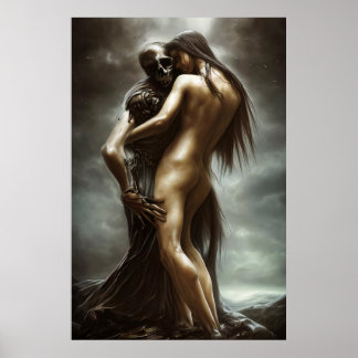 Póster Una danza mortal - Poster surrealista de fantasía
