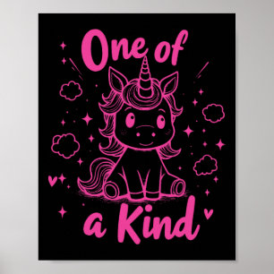 Póster Una De Las Camisas De Unicornio Cute A Los Niños D