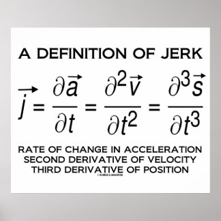 Póster Una Definición De Jerk (Humor De Ecuación Física)