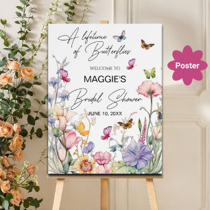Póster Una ducha de novias con flores silvestres de por v