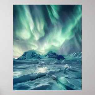 Póster Una encantadora Aurora Boreal
