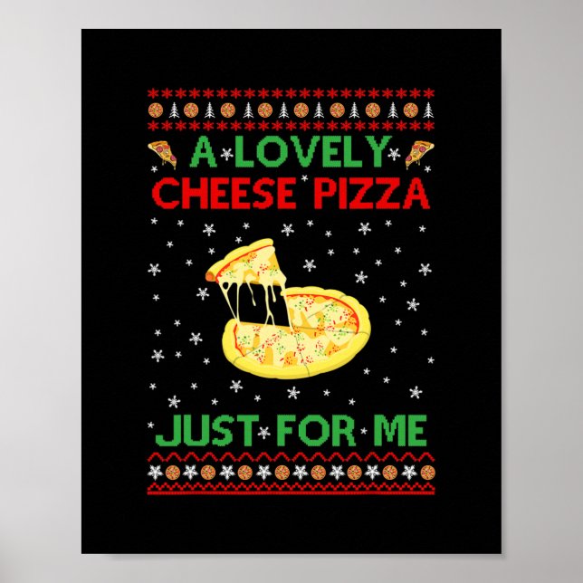 Póster una encantadora pizza de queso solo mamáes gracios (Frente)