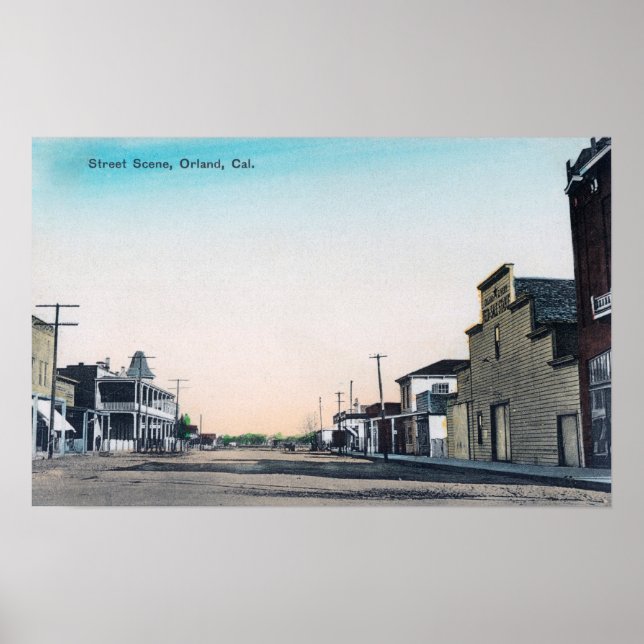 Póster Una escena callejera en Orland, CA (Frente)