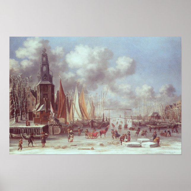 Póster Una escena de invierno en Ámsterdam (Frente)