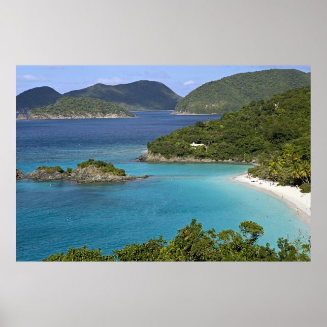 Póster Una escena de la bahía de Caneel desde una carrete (Frente)