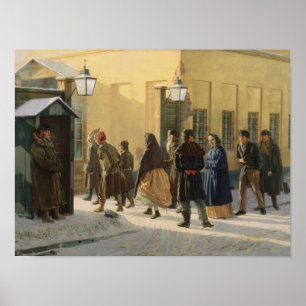 Póster Una escena de la calle, fuera de una prisión, 186