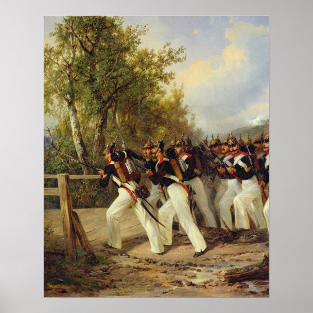Póster Una escena de la vida del soldado, 1849 (Frente)