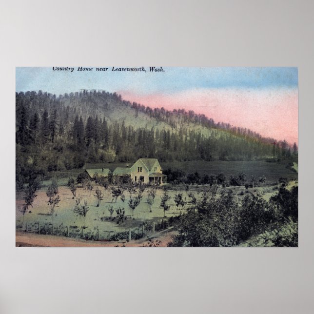 Póster Una escena de residencia rural (Frente)