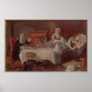 Póster Una escena de "Tartuffe" por Moliere, 1850