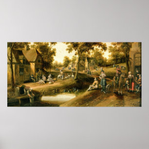 Póster Una escena del pueblo