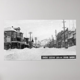 Póster Una escena nevada