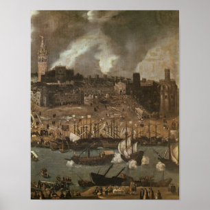 Póster Una expedición que sale de Sevilla para