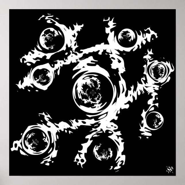 Póster Una fantasía fractal (Frente)