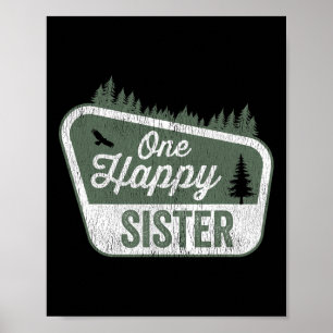 Póster Una feliz hermana coincidente fiesta de cumpleaños