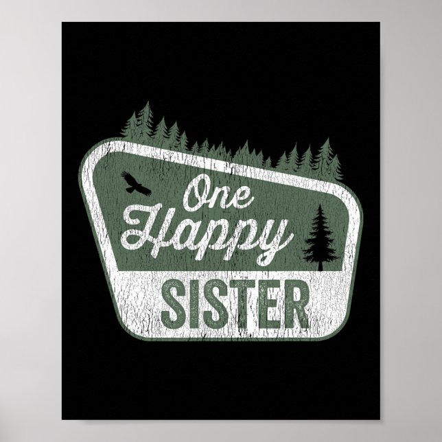 Póster Una feliz hermana coincidente fiesta de cumpleaños (Frente)